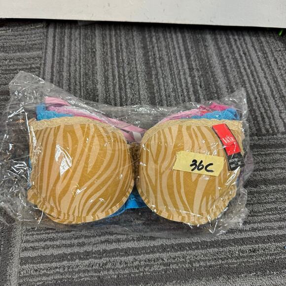 VKVK Lace Trim Push-Up Bra Set – Size 36C, Multi-Color 6-Pack - Picture 2 of 7